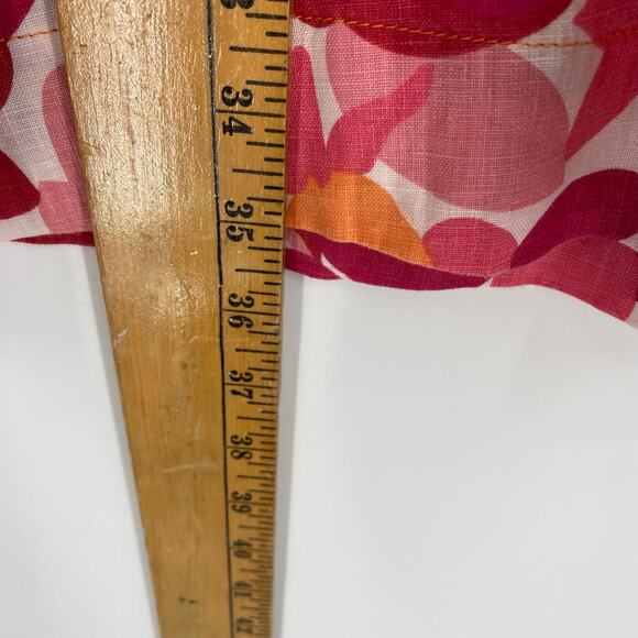 Boden Dress Women's 12 Pink Floral Linen Shift Midi Coastal Beach Cruise - Picture 6 of 9